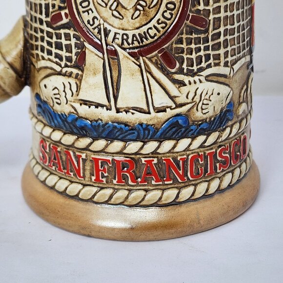 Vintage Budweiser Limited Edition San Francisco Ceramic Beer Stein - Picture 8 of 13
